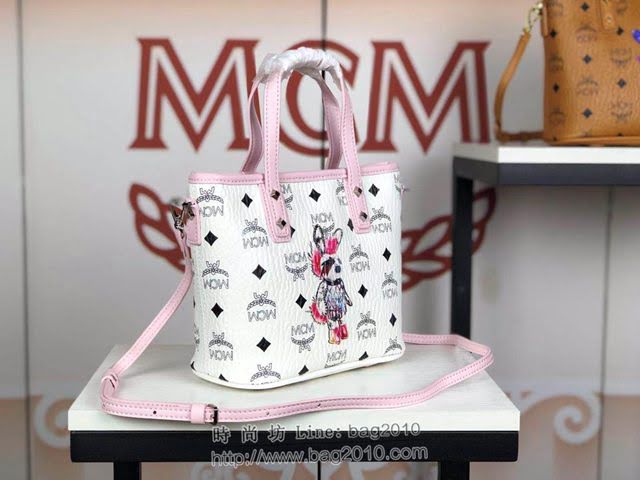 MCM女包 原單 6203 MCM兔子款 新款迷你購物袋 3D絲印兔子 可手拎單肩斜挎  mdmc1427